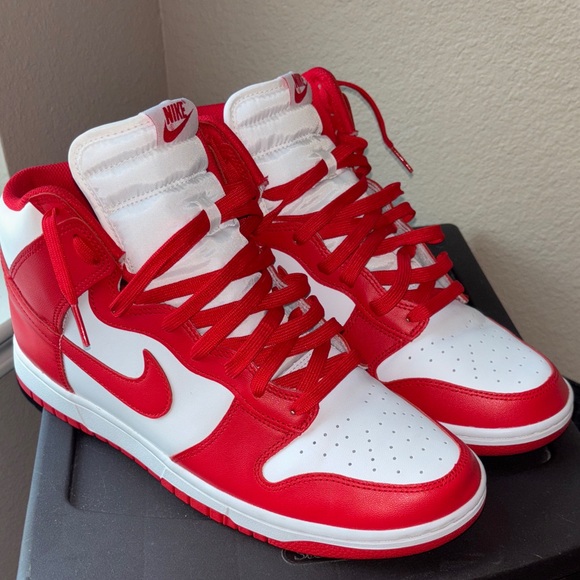 Nike Red and White Dunks - Picture 8 of 9